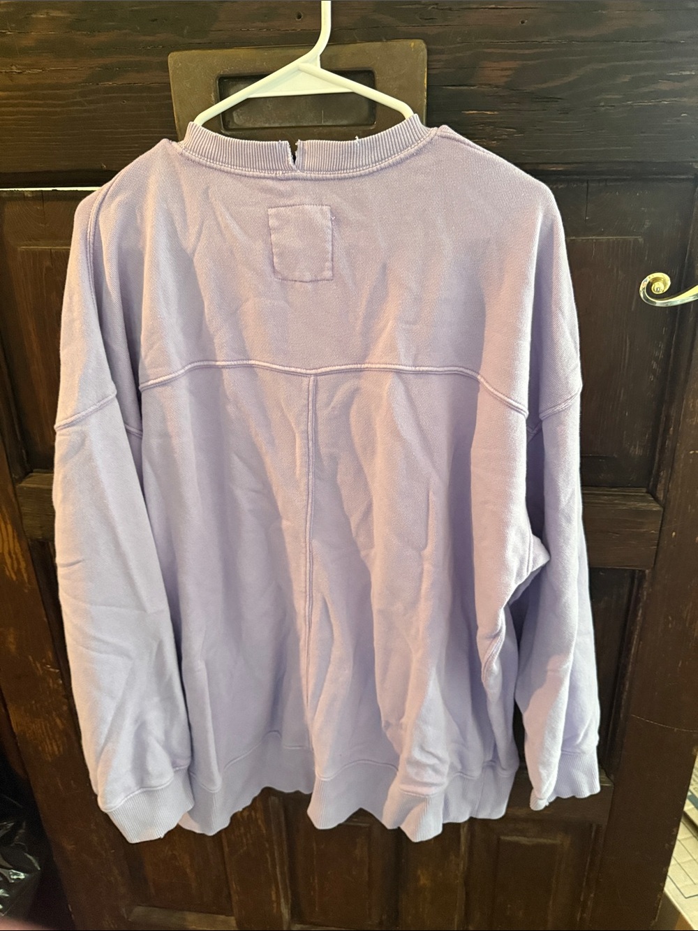 aerie Lilac Crewneck Sweatshirt with Smiley Graphic - Picture 3 of 3